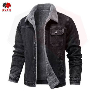 Veste en jean premium pour homme avec logo personnalisé, coupe classique, couture durable, streetwear décontracté pour toutes les saisons - Product Image 1