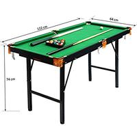Mesa de Billar Mini Plegable con Palos y Bolas para Noches de Juego en Familia