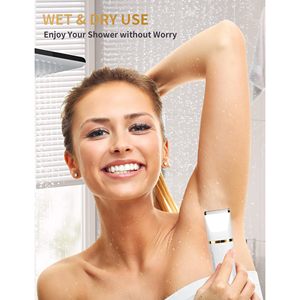 Tondeuse électrique étanche IPX7 rechargeable pour femmes, rasoir bikini humide/sec à chargement USB pour le corps et la zone pubienne - Product Image 1