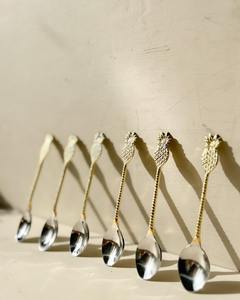 Juego de Cucharas de Latón Dorado con Diseño de Árbol, Perfecto para Eventos Elegantes, Bodas, Restaurantes y Uso Doméstico, de la India - Product Image 6