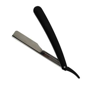 Rasoirs pour hommes coupés à la gorge en acier métallique enduit noir avec manche en bois Rasoirs de rasage de sécurité pour usage domestique pour les salons de coiffure - Product Image 3