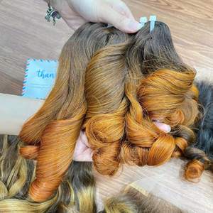 ผมสตีมบouncy curly weft สีออมเบร พร้อมส่ง ผมแท้จากผู้ขายผมแท้ แบบมัดผมสองชั้น - Product Image 5