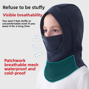 Nuevo 2025 calidad profesional mujeres hombres pasamontañas fino 3 agujeros cara completa 00% poliéster logotipo personalizado esquí de invierno - Product Image 4