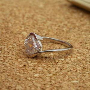 Brilliant Luminous Lab Grown Diamond <b>Ring</b> 925 Sterling <b>Silver</b> Plated <b>Emerald</b> Cut VVS2 IGI Certified Luxury Jewelry Engagement - Product Image 3