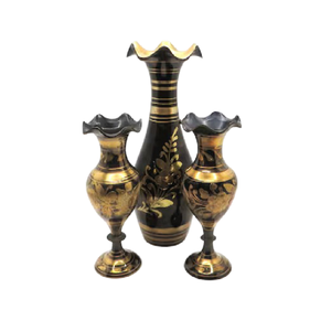 Jarrón de metal fundido con revestimiento de oro y negro, florero de hierro, nueva decoración del hogar, jarrones clásicos para decoración de flores, jardineras de metal elegantes - Product Image 3