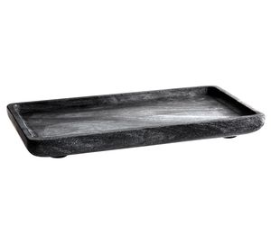 Bandeja redonda de mármol para organizar el tocador, el cuidado de la piel, el maquillaje y los perfumes con un estilo interior moderno y elegante. - Product Image 1