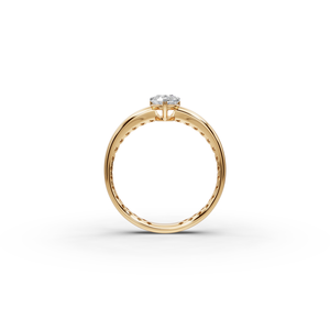 Anillo Solitario de Diamante Cultivado en Laboratorio de 0.75 Tcw, Corte Pera, Claridad VS, Estilo Romántico para Compromiso, Estilo Hip-Hop - Product Image 2