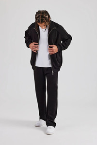 Personnalisé 500 Gsm Unisexe Survêtement Pantalon de Survêtement et Fermeture Éclair À Capuche Ensemble Hiver Blanc Survêtement Coupe-Vent Hiver Baggy Ensemble - Product Image 4
