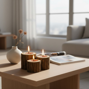 Wooden <b>Tea</b> <b>Light</b> Candle Holder | Handmade Home Décor Candle Holders, <b>Lanterns</b> & Candle Jars for Living Room, Bedroom & Table - Product Image 5