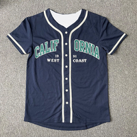 Camiseta de Béisbol con Estampado de Letras de California y Nueva York, Secado Rápido, Top Deportivo con Botones, Manga Corta, Jersey de Béisbol Unisex