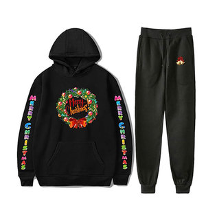 Nouveau style hiver – Survêtement deux pièces surdimensionné en coton écologique personnalisé pour homme – Hoodie et pantalon en molleton bouclette uni - Product Image 6