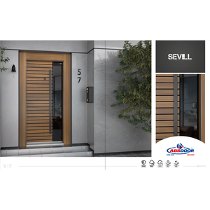 ABSDOOR SEVILL Porte d'entrée en acier durable, structure intérieure élégante, isolation thermique et acoustique, vente directe d'usine en Turquie - Product Image 6