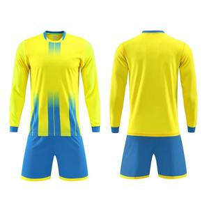 Camiseta de fútbol de primera calidad, uniforme de fútbol de manga larga personalizado, ropa deportiva para hombre, chándal de entrenamiento, ropa deportiva - Product Image 6