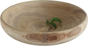 Decorative Paulownia Wood <b>Bowl</b> for Farmhouse Decor Pedestal Decorative <b>Bowl</b> for Table 12" <b>Large</b> Fruit <b>Bowl</b> Wood - Product Image 6