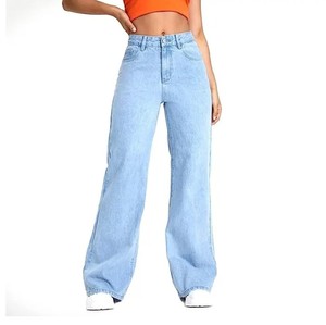 Nueva Llegada: Pantalones Vaqueros de Mezclilla para Mujer, Corte Regular, Lavado Casual, Precio Bajo, Calidad de Exportación, Cintura Media, Rectos - Product Image 6