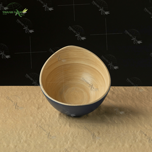 Cuenco poco profundo de bambú natural ligero de diseño clásico hecho en Vietnam para fiestas - Product Image 5