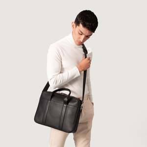 Bolso Mensajero Vintage de Cuero Genuino con Cierre - Tamaño Grande para el Trabajo - Product Image 2