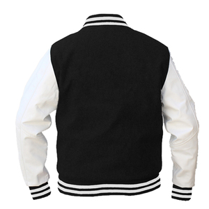 Veste universitaire en cuir de vache et laine de haute qualité OEM pour hommes conception personnalisée patchs broderie Lettermen veste de baseball - Product Image 4