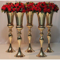 Support floral de mariage Shah Luxury en métal doré, haute qualité, taille personnalisée, centre de table pour événements et concerts