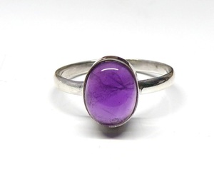 Anillo de plata Vintage para hombre con piedras preciosas de amatista Anillo de compromiso hecho a mano para aniversarios - Product Image 1