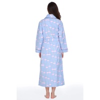 Vente en gros Chemise de nuit pyjama en coton Vêtements de nuit décontractés pour femmes Robe de nuit imprimée à manches courtes Robe de nuit Robe de nuit pour femmes à col en V