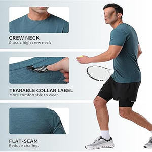 Camiseta de Hombre 100% Algodón, Manga Corta, Antiarrugas, Transpirable, Ecológica, Corte Casual, Color Sólido, Cargada por Dress Sports - Product Image 5