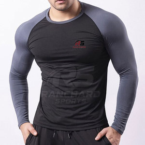 Street Wear Latest Design Men <b>Compression</b> <b>Shirts</b> Solid Color Adult Size Men <b>Compression</b> <b>Shirts</b> - Product Image 3