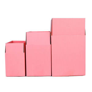 Cartón de embalaje corrugado de 3 capas Cartón Negro Rosa Verde Azul Gris Rojo Soporte Logotipo de impresión de tamaño personalizado - Product Image 2