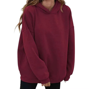 Sweat à capuche oversize pour femme, 100% coton, imprimé, écologique, imperméable, avec badge frontal, style vintage - Product Image 4