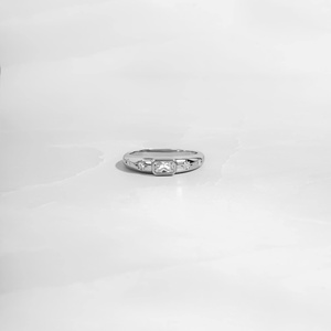 ใหม่ล่าสุดต้นฉบับ925เงินเครื่องประดับ Baguette starburst Dome ลูกบาศก์ Zirconia เพชรแหวนคุณภาพสูง - Product Image 2