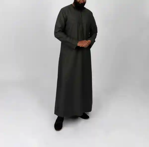 Style omanais Thobe / Thawb Jubba Robe Confortable Moyen-Orient Arabe Traditionnel Porter pour Hommes-Élégant et Tailleur Chaud Musulman - Product Image 1
