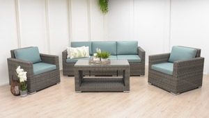 Odern-sofá de aluminio que convierte su terraza en un lugar cómodo, mesa de servicio perfecta, un arreglo floral maravilloso - Product Image 4