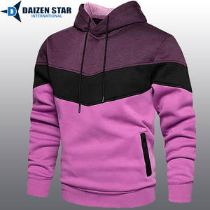 Sweat à capuche d'hiver pour homme en polyester/coton, molleton tricoté respirant, coupe classique, uni, avec logo brodé personnalisable sur le devant - Product Image 4