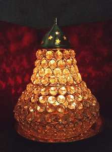 Big Brass Crystal Diamond Magical Diya <b>Lantern</b> Diya Brass Oil Puja <b>Lamp</b> - Product Image 3