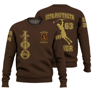 Iota Phi Theta 1963 Greek Life Sweater Chenille Knit Fraternity Pullover Ropa acrílica Invierno Ropa griega - Product Image 1