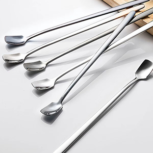 Cuchara de barra de metal duradera y elegante para restaurantes, elaborada para un rendimiento de mezcla constante y un brillo duradero - Product Image 1