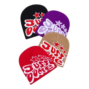 High Quality Winter Warm Acrylic Fibre Knit <b>Beanie</b> <b>Hat</b> Letter Jacquard Soft Knitted <b>Hat</b> for Woman <b>Man</b> - Product Image 3