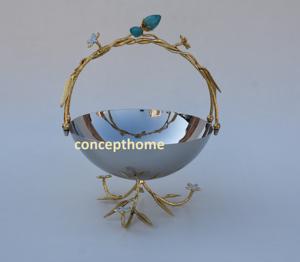 Bol de présentation avec bordure argentée et racines dorées, sans BPA, jetable, pour le ramadan, l'Aïd, les fêtes, les cadeaux, plat à bonbons islamique - Product Image 3