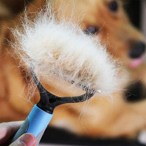Cepillo de aseo para mascotas de doble cara para perros y gatos: Herramienta de deshedding y Dematting para depilación - Product Image 4