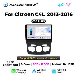 Navifly C30 <span class=keywords><strong>Plus</strong></span>, unidad principal de navegación para coche, pantalla Android para coche, reproductor de Mp3, Radio de vídeo para <span class=keywords><strong>Citroen</strong></span> C4L 2013-2016 - Product Image 4