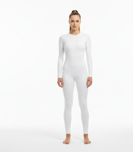 Traje Térmico SilkenWarm Blanco para Mujer, Manga Larga, Tejido Suave y Transpirable, Diseñado para una Comodidad Elegante en Invierno - Product Image 3