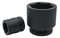 Clé hexagonale pneumatique industrielle HM robuste en acier Cr-Mo de 1 pouce, 17-115 mm, 6 points, pour réparation de camions, OEM, DIY, noire, droite