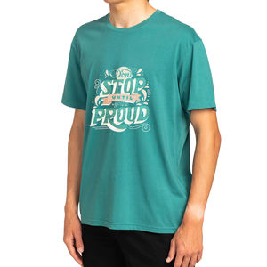 เสื้อยืดแขนสั้นผู้ชาย220GSM คุณภาพสูงผ้าฝ้าย90% 10% โพลีเอสเตอร์ขนาดพิเศษพิมพ์ลายหน้าจอธรรมดา - Product Image 3