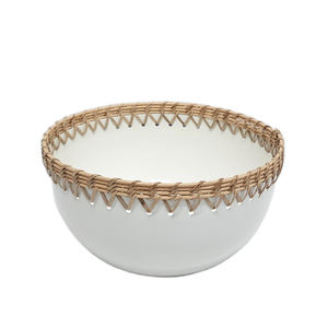 Lot de 3 bols ronds en bois d'acacia de couleur blanche et naturelle bol à fruits de petite taille pour la décoration de cuisine et de mariage personnalisée - Product Image 5