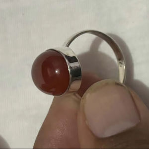 <b>Crafted</b> By Hand Sterling Silver Rings New Style Round Shape Carnelian <b>Gem</b> 10X12MM Jewelry For Anniversary Gift Women For Her - Product Image 1