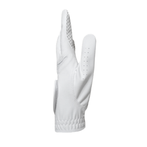 Gants de golf unisexes en cuir Cabretta blanc de qualité supérieure, à doigts entiers, avec patch en silicone imprimé - Product Image 4