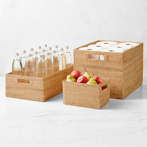 Sinh Thái Thân Thiện Tự Nhiên Mây Lưu Trữ Container/Lưu Trữ Giỏ Cho Trang Trí Nội Thất Bán Buôn Từ Việt Nam - Product Image 1