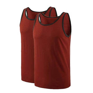 Camiseta sin mangas gris con logotipo gráfico personalizado Camiseta sin mangas de mezcla de algodón pequeña para hombre - Product Image 3