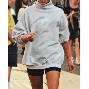 Sweat à capuche vintage personnalisé à col roulé Princesse Diana avec motif imprimé sur le devant, 100 % coton molletonné, manches longues - Product Image 4