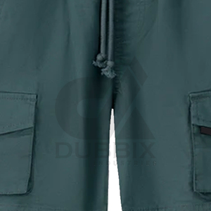 Custom Men's 100% Cotton Solid Casual Mid-Rise Cargo Shorts with Custom Logo Breathable & Quick Dry Summer Shorts - Product Image 6